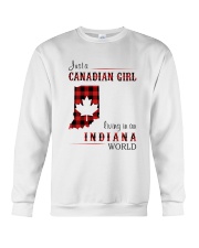 CANADIAN GIRL LIVING IN INDIANA WORLD Crewneck Sweatshirt thumbnail