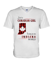 CANADIAN GIRL LIVING IN INDIANA WORLD V-Neck T-Shirt thumbnail