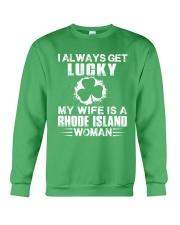 I Alaways Get Lucky Rhode Island Woman Crewneck Sweatshirt tile