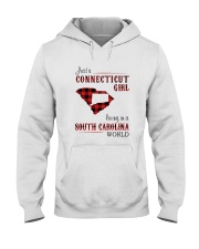 CONNECTICUT GIRL LIVING IN SOUTH CAROLINA WORLD Hooded Sweatshirt tile