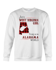 WEST VIRGINIA GIRL LIVING IN ALABAMA WORLD Crewneck Sweatshirt thumbnail