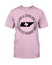 TEXAS GIRL LIVING IN A TENNESSEE WORLD Classic T-Shirt thumbnail