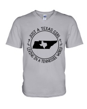 TEXAS GIRL LIVING IN A TENNESSEE WORLD V-Neck T-Shirt thumbnail