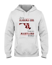ALABAMA GIRL LIVING IN MARYLAND WORLD Hooded Sweatshirt thumbnail