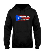 Puerto Rico Map Flag Hooded Sweatshirt tile