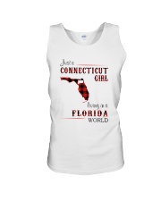 CONNECTICUT GIRL LIVING IN FLORIDA WORLD Unisex Tank thumbnail