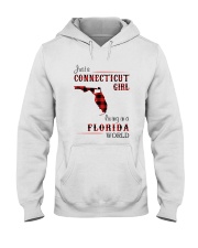 CONNECTICUT GIRL LIVING IN FLORIDA WORLD Hooded Sweatshirt thumbnail