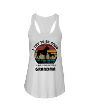 Back To School Gift Boxer I Try To Be Good But I Take After Custom Name Ladies Flowy Tank tile