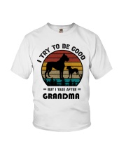 Back To School Gift Boxer I Try To Be Good But I Take After Custom Name Youth T-Shirt front