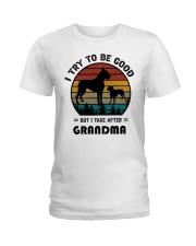 Back To School Gift Boxer I Try To Be Good But I Take After Custom Name Ladies T-Shirt tile