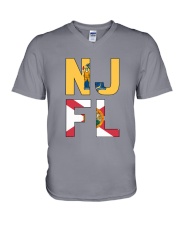 NEW JERSEY FLORIDA V-Neck T-Shirt thumbnail