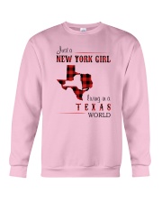 NEW YORK GIRL LIVING IN TEXAS WORLD Crewneck Sweatshirt thumbnail
