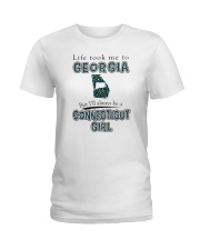 CONNECTICUT GIRL LIFE TOOK TO GEORGIA Ladies T-Shirt tile