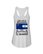 LIVE IN NEVADA BEGAN IN EL SALVADOR Ladies Flowy Tank tile