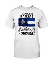 LIVE IN KANSAS BEGAN IN HONDURAS Classic T-Shirt tile