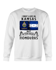 LIVE IN KANSAS BEGAN IN HONDURAS Crewneck Sweatshirt tile