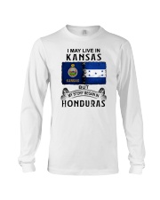 LIVE IN KANSAS BEGAN IN HONDURAS Long Sleeve Tee tile