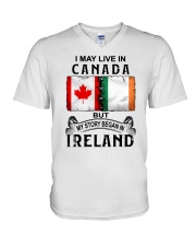 LIVE IN CANADA BEGAN IN IRELAND V-Neck T-Shirt thumbnail