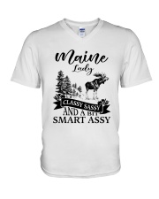 Maine Lady Classy Sassy V-Neck T-Shirt tile