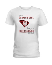 GERMAN GIRL LIVING IN SOUTH CAROLINA WORLD Ladies T-Shirt tile