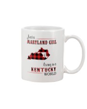 MARYLAND GIRL LIVING IN KENTUCKY WORLD Mug tile