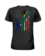 SOUTH AFRICAN GIRL AND FLAG Ladies T-Shirt tile