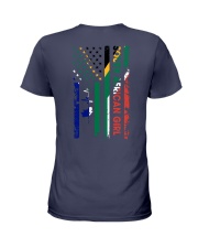 SOUTH AFRICAN GIRL AND FLAG Ladies T-Shirt back