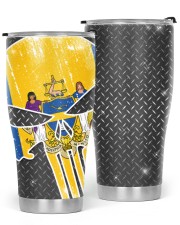 Philadelphia Skull Flag Glitter Tumbler tile