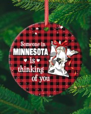 Someone In Minnesota Is Thinking Of You Circle ornament - single (porcelain) custom-circle-ornament-single-porcelain-lifestyle-10