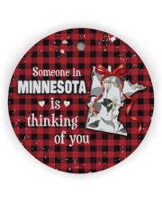 Someone In Minnesota Is Thinking Of You Circle Ornament (Wood tile
