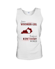 WISCONSIN GIRL LIVING IN KENTUCKY WORLD Unisex Tank thumbnail