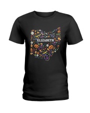 Ohio Map Halloween Custom Name Ladies T-Shirt tile