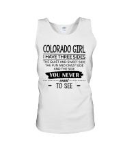 Colorado Girl Three Sides Unisex Tank tile