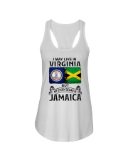 LIVE IN VIRGINIA BEGAN IN JAMAICA Ladies Flowy Tank thumbnail