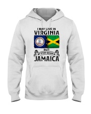 LIVE IN VIRGINIA BEGAN IN JAMAICA Hooded Sweatshirt thumbnail