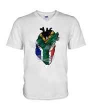 South Africa Map Heart V-Neck T-Shirt tile