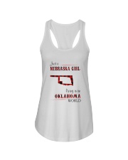 NEBRASKA GIRL LIVING IN OKALHOMA WORLD Ladies Flowy Tank thumbnail