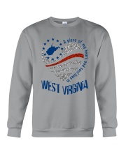A PIECE OF MY HEART AND SOUL LIVES IN WV Crewneck Sweatshirt thumbnail