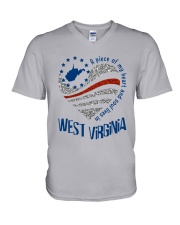 A PIECE OF MY HEART AND SOUL LIVES IN WV V-Neck T-Shirt thumbnail