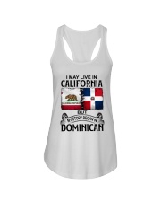 LIVE IN CALIFORNIA BEGAN IN DOMINICAN Ladies Flowy Tank tile
