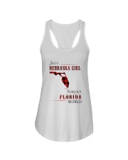NEBRASKA GIRL LIVING IN FLORIDA WORLD Ladies Flowy Tank thumbnail