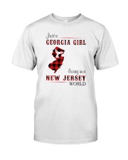GEORGIA GIRL LIVING IN NEW JERSEY WORLD Classic T-Shirt front