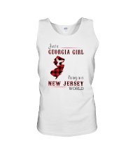 GEORGIA GIRL LIVING IN NEW JERSEY WORLD Unisex Tank tile