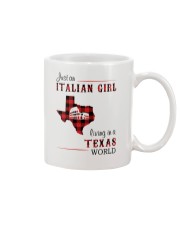ITALIAN GIRL LIVING IN TEXAS WORLD Mug tile