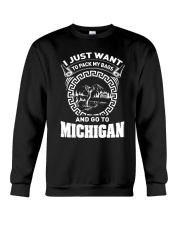 Michigan To Pack My Bags Crewneck Sweatshirt tile