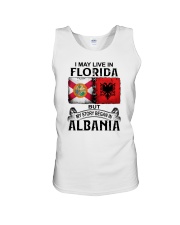 LIVE IN FLORIDA BEGAN IN ALBANIA Unisex Tank thumbnail