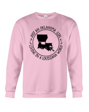 OKLAHOMA GIRL LIVING IN A LOUISIANA WORLD Crewneck Sweatshirt tile