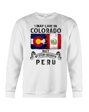 LIVE IN COLORADO BEGAN IN PERU Crewneck Sweatshirt thumbnail