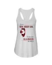 JERSEY GIRL LIVING IN ILLINOIS WORLD Ladies Flowy Tank thumbnail