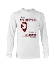 JERSEY GIRL LIVING IN ILLINOIS WORLD Long Sleeve Tee thumbnail
